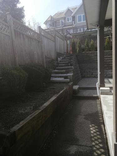 Retaining wall rebuild-BEFORE